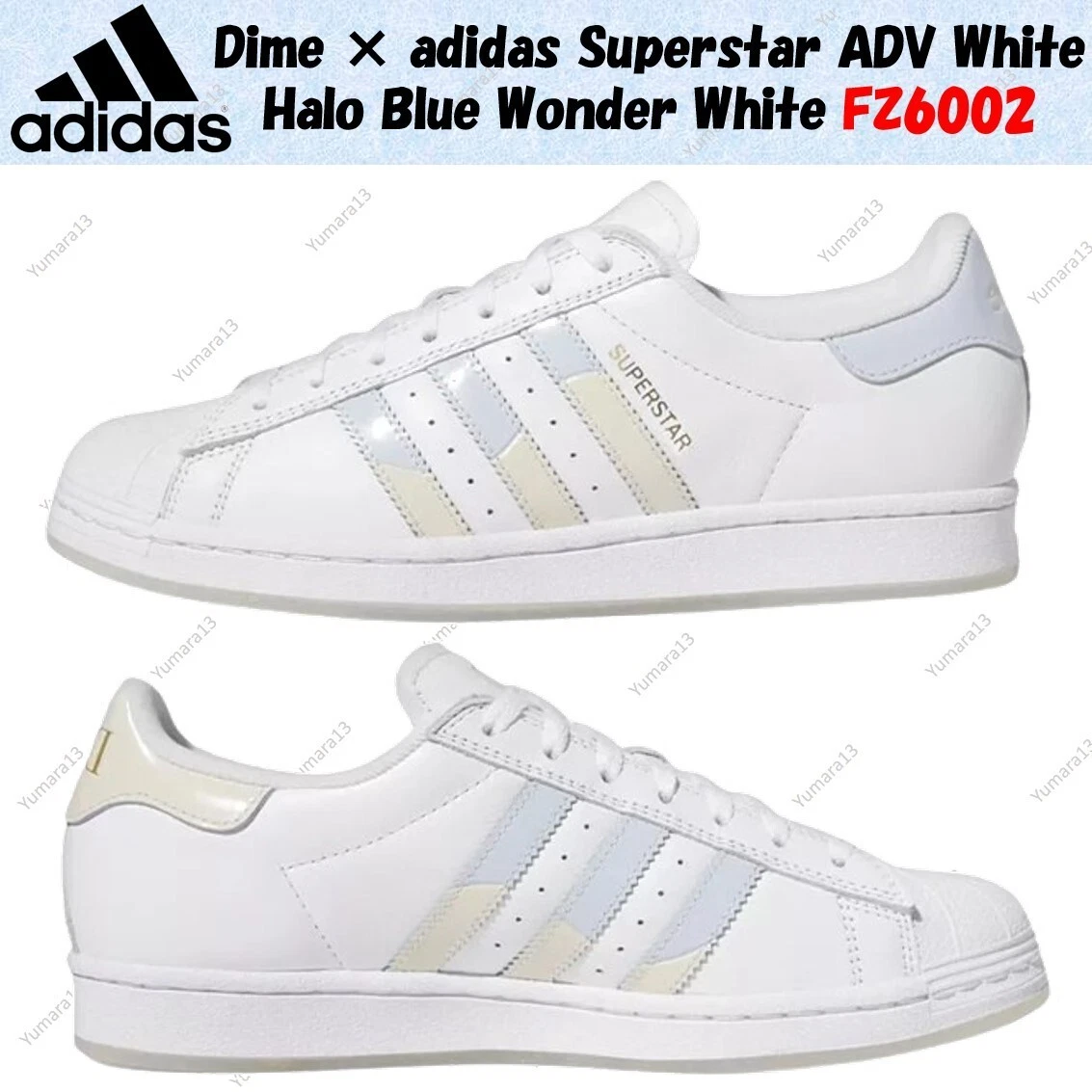 Dime x adidas Superstar ADV White Halo Blue for Sale