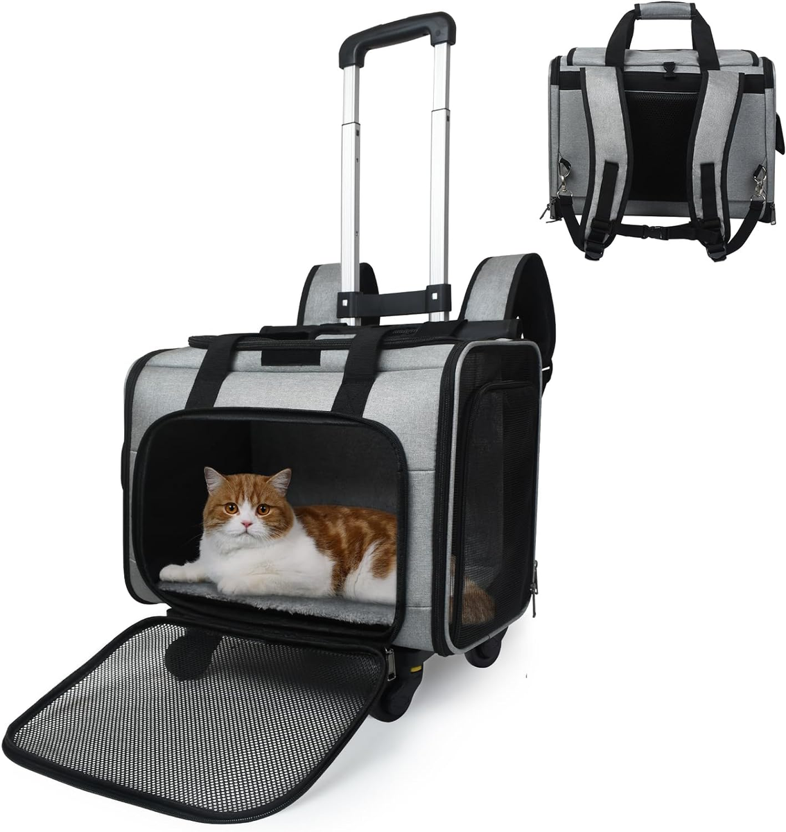 Airline Approved Expandable Pet Carrier Backpack with Wheels(Large Space), Rolli | eBay Airline Approved Expandable Pet Carrier Backpack with Wheels(Large Space), Rolli | eBay