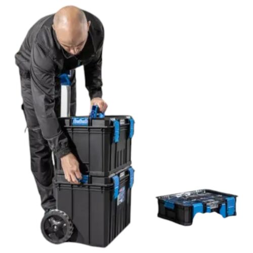 HOGERT Modulares Werkzeugaufbewahrungssystem 4in1 Mobiler Werkzeugkoffer Set - Bild 5 von 9