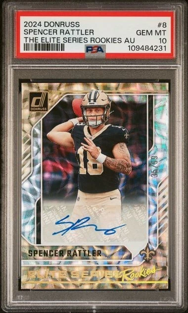 Spencer Rattler Panini Donruss the Elite Series Rookies Autographs #8 Base