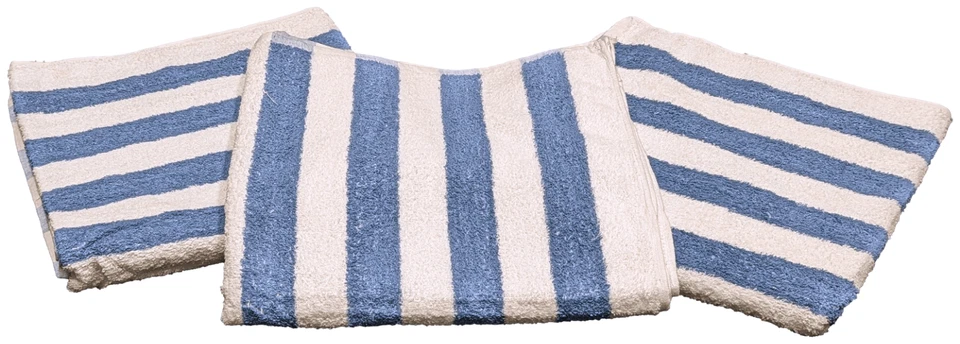 3 - Отель и спа бассейн пляж кабана полотенца 100% кольцо прядильный хлопок синий/белый полоски - Изображение 4 из 4