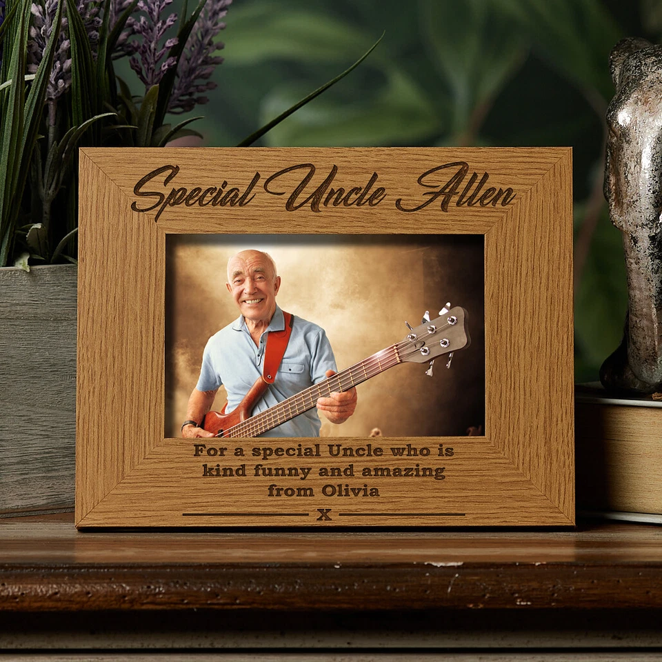 Personalised Special Uncle Wooden Photo Frame Gift FW16