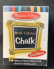 Melissa Doug Multi-Colored Dustless Non Toxic Chalk Set of 12 Sticks 4130