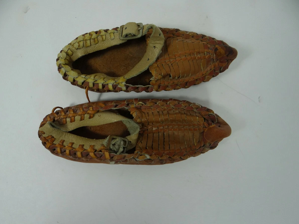 Traditional Handmade Child's Serbian Folklore Leather Shoes