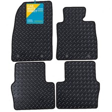 Alfombrilla de goma totalmente a medida negra impermeable para Mazda 2 2014 a 2022