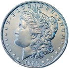 1886 Morgan Silver Dollar - Almost Uncirculated to Brilliant Uncirculated
