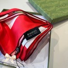  Gucci Floral Twill Silk Red Square Women's Scarf 36×36 in — photo 8
