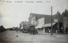 Ice Cream Shop On Busy Corner Round Lake IL Illinois RPPC Photo Postcard COPY