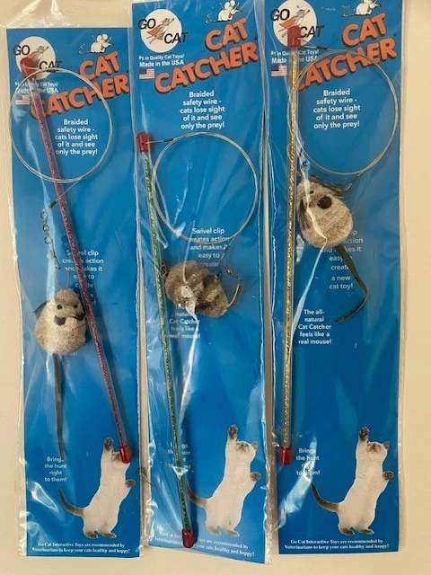 GO CAT DA CAT CATCHER ROD CAT TEASER WAND COUNT OF 3 RODS
