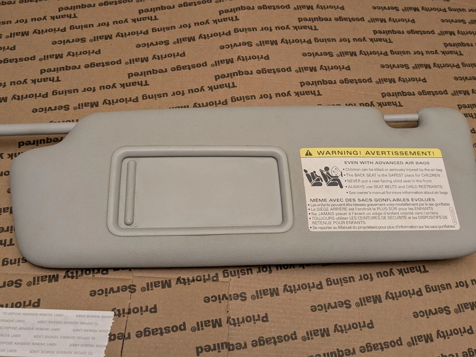 2009-2012 Audi A4 Quattro Left Driver Side Sun Visor w/Mirror Sunvisor GRAY OEM - Image 4 of 4