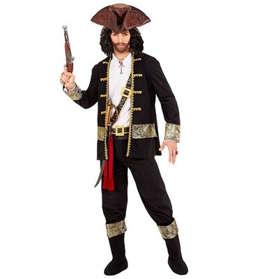 Widmann Pirate Captain (Coat, Shirt, Pants, Belt, Sword Sash With Buckle, Hat, B