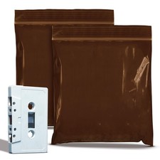 100 PCS 12x12 Inch 3 Mil Amber Zipper Storage Bags LDPE Reclosable Poly Bags
