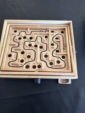 Vintage Labyrinth Space Control Maze Game by Cardinal Games Complete In Wood Box