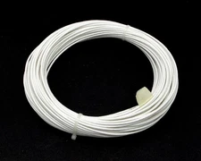 Alpha Wire 9188A, 25 Gauge PTFE Coax Wire, White, 100ft