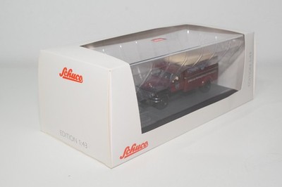 B95 1:43 SCHUCO 45 029 3900 SET HANOMAG L28 BOX VAN HOREX TRUCK MIB