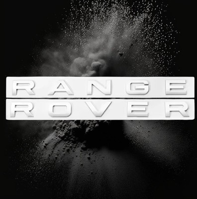 Range Rover Land Rover Letters Badge MATTE SILVER with Frame Front Or ...