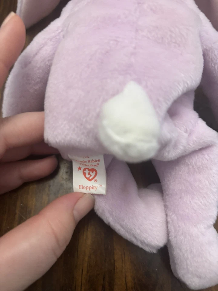 Ошибка - TY Beanie Baby - FLOPPITY фиолетовый кролик (8,5 дюйма) - Изображение 2 из 4