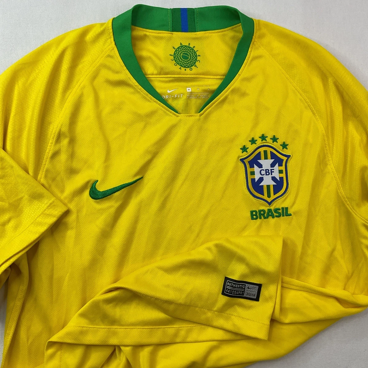 00s 2007 NIKE デッドストック ブラジル代表ゲームシャツ Mタグ付き 25+ Size M Men Brazil National Team Soccer Fan Apparel & Souvenirs