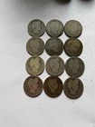 Lot (12 Coins) 1901 Barber Silver Quarter Pre-1964 90% Silver