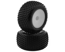 JConcepts 2.2" Drop Step Pre-Mounted 1/10 Stadium Truck Tires (White) (2)