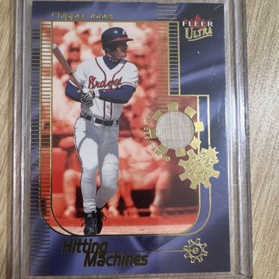 #ad Fleer Ultra 2002 Hitting Machine Chipper Jones Game Used Bat Atlanta Braves $7.00