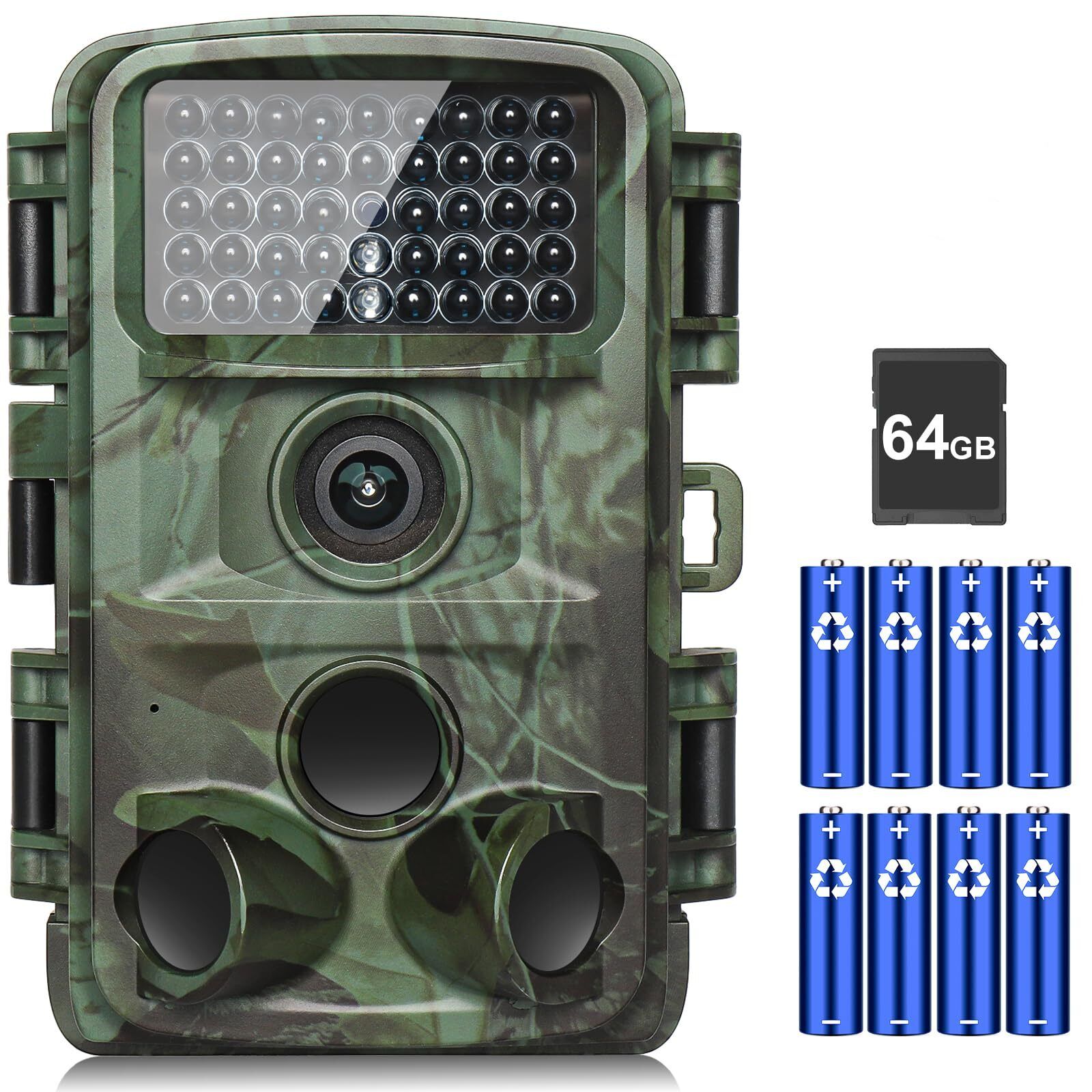 KJK Trail Camera - 4K 64MP Game Camera with Night Vision 0.05s Trigger Motion...