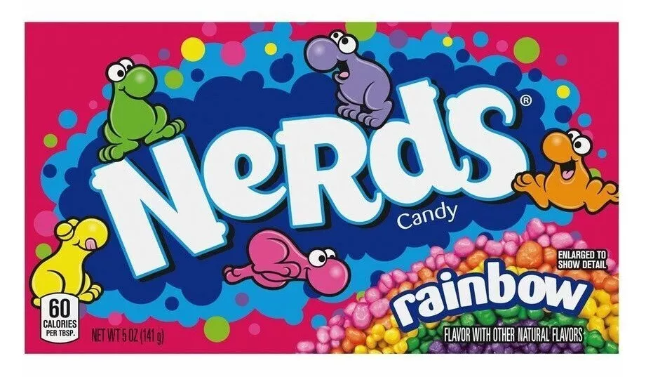 3x Rainbow Nerds Crunchy Candy Theater Box American Sweets 141.7g