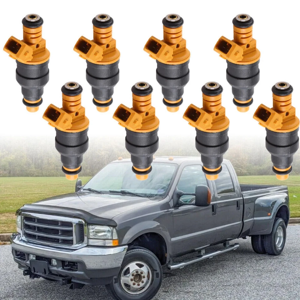 OEM 8x Bosch Fuel Injectors For 1993-2003 Ford F-150 F-250 4.6/5.0/5.4/5.8 Foto 2 de 4