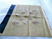 Vintage 26  Square Floral Needlepoint Canvas to Complete Craft Stitching