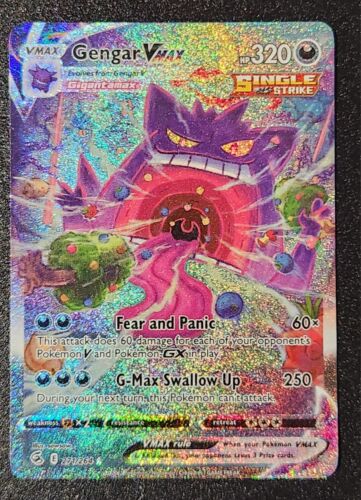 Gengar Vmax 271/264 Fusion Strike Alternate Art Secret Rare Alt Pokemon Card - Picture 1 of 8