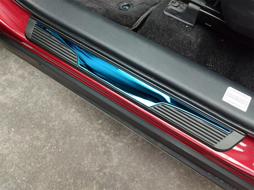 4PCS Blue Car Door Scuff Sill Cover Panel Step Protector For Raptor Accessories - Picture 3 of 13