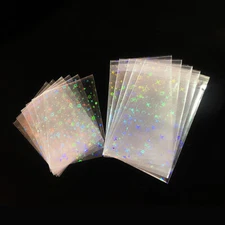 50X Trading Card Sleeves Star Holographic Idol Photo Bag Protect Postcard Holder