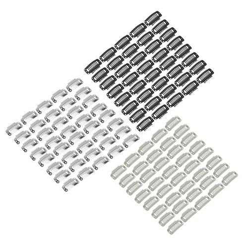 40pcs Wig Clip Set Stainless Steel DIY 9 Teeth Snap Comb Hair Extension Clip AGS - Picture 8 of 21