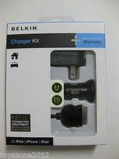 BELKIN 2.1 AMP 2.5ft Charger Kit for iPod - iPhone - iPad FACTORY SEALED  