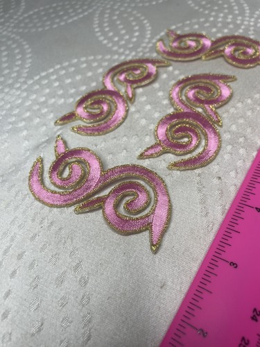 Applique VORTICE ORO ROSA ASTRATTO lotto 4 pezzi - 3"" - Foto 2 di 2