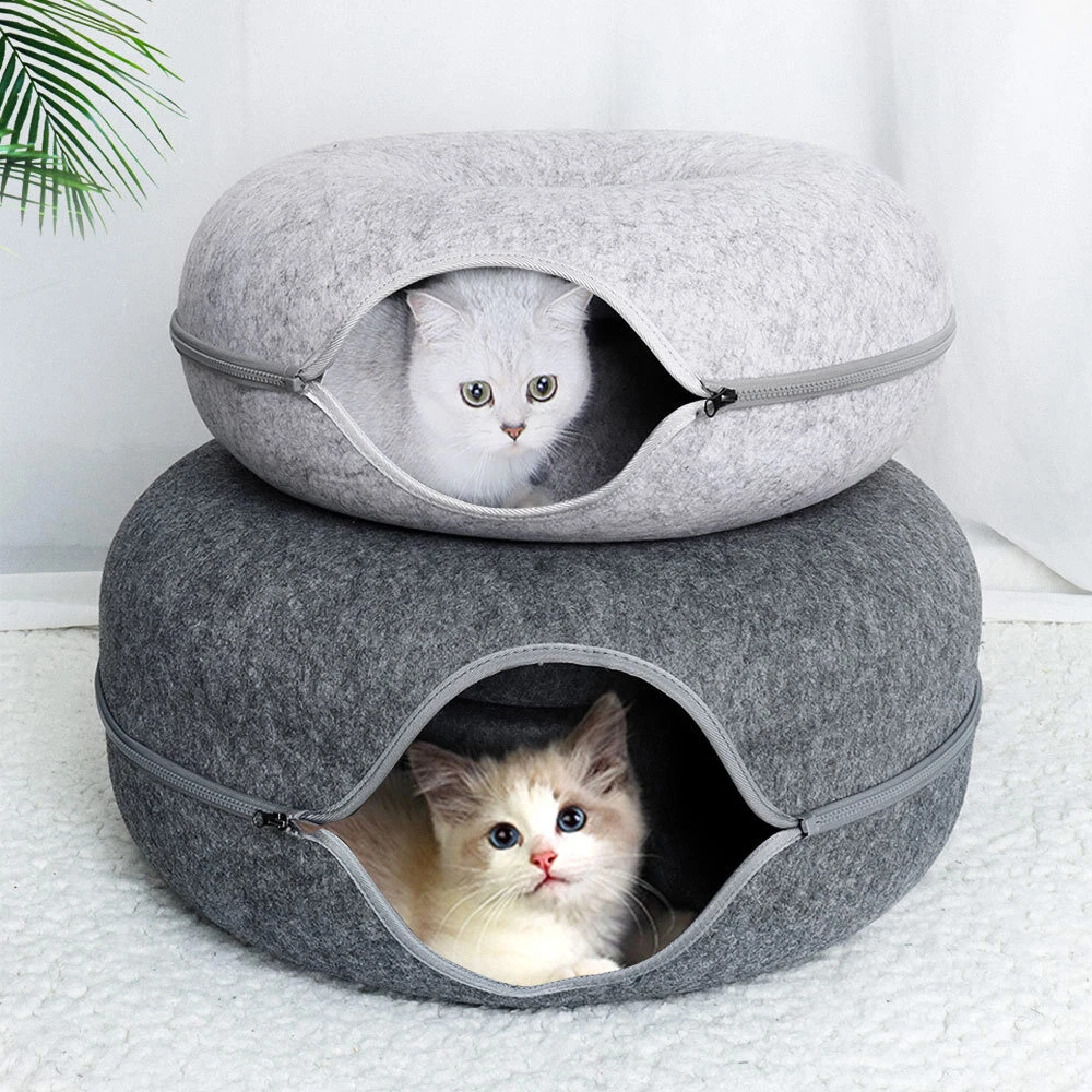 Jouet Pour Chat En Bois Naturel - Three cozy cats