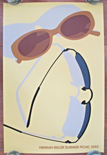 2005 Herman Miller Summer Picnic Poster   38 by 24 inches SUNGLASSES   TUBE BSMT