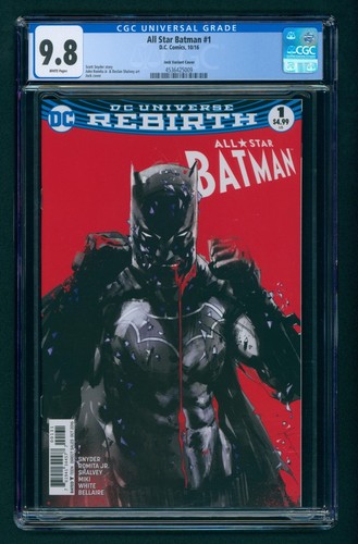 All Star Batman #1 (2016) CGC 9.8 White! Jock Variant!