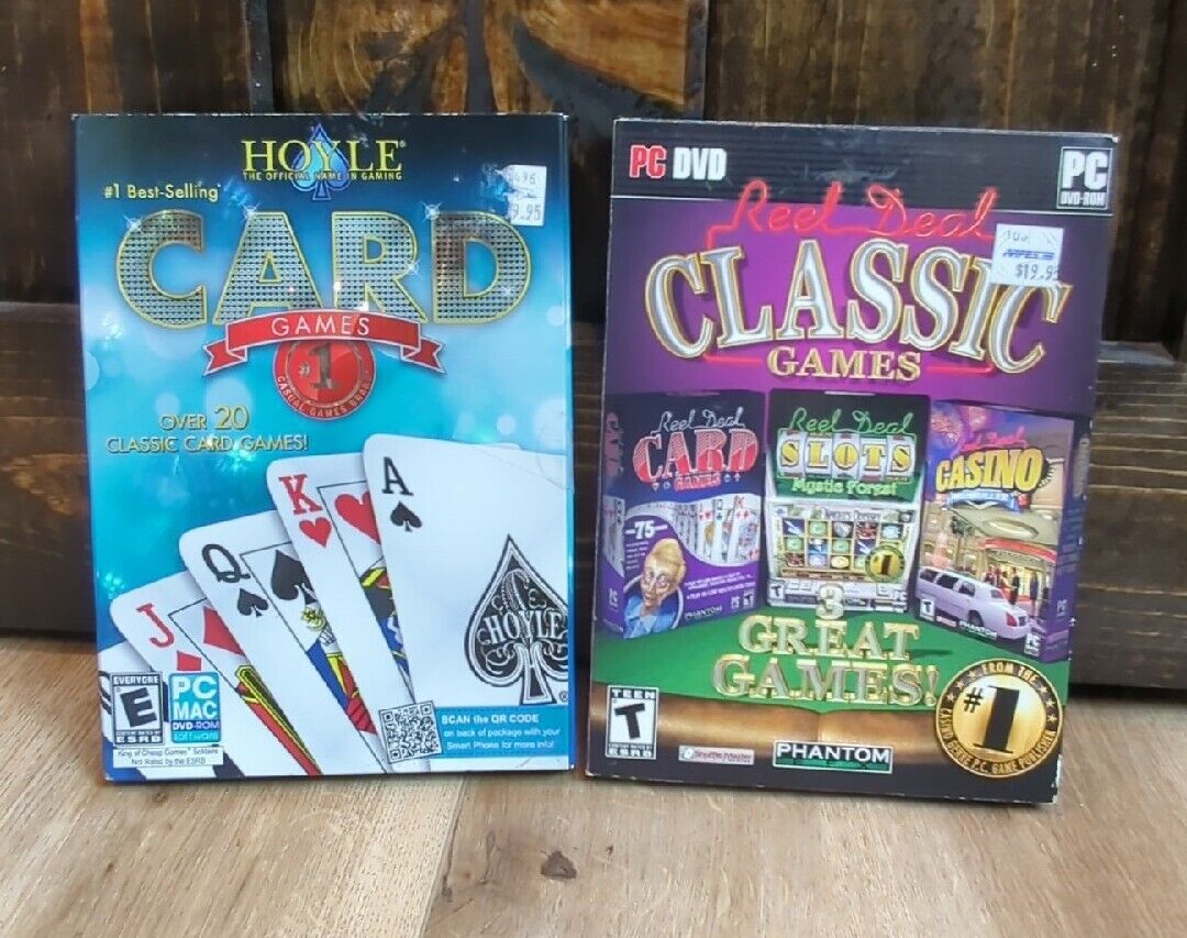 Card & Casino PC Games Lot Of 3 Real Deal Hoyle Card Crazy 2