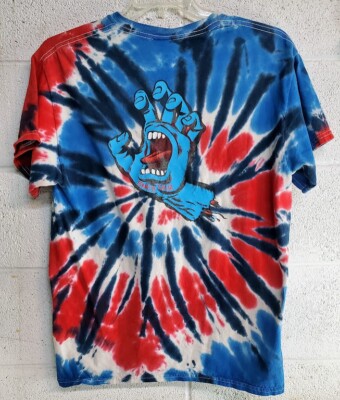 santa cruz screaming hand tie dye t shirt