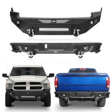 Sturdy Steel Front + Rear Bumper Combo W/led Lights For Dodge Ram 1500 2009-2012