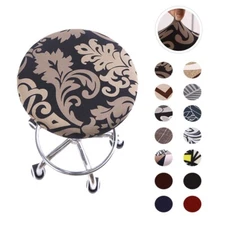 Bar Stool Cover Stretch Round Chair Cover Washable Chair Seat Cushion Slipcover
