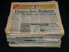 1989-1999 BINGHAMTON PRESS & SUN BULLETIN NEWSPAPERS LOT OF 35 - NP 1335A