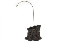 Mountain Mooses Figurine Ornament Hanger Log phyllis Driscol 1996 Big Sky Carver