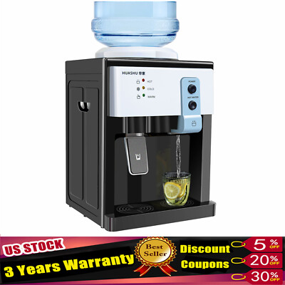 5 Gallon Countertop Hot and Cold Water Dispenser Water Cooler Top Loading Office
