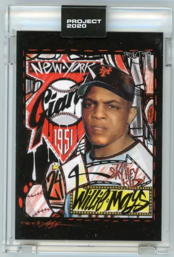 Topps Project 2020 Willie Mays Giants HOFer by King Saladeen '52 Design Card#61!