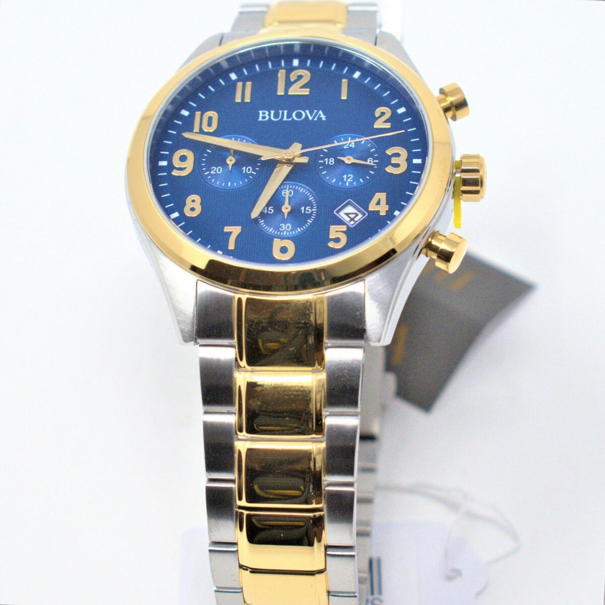 Bulova Men's Quartz Chronograph Two-tone Date Indicator 41mm Bulova Men's Quartz Chronograph Two-tone Date Indicator 41mm