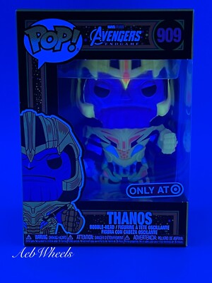 Funko POP! THANOS Marvel Avengers Endgame Blacklight Glow #909 Target Exclusive