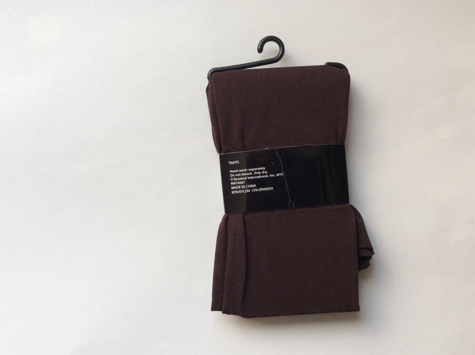 1 par de medias de microfibra DAVCO para damas * Talla S/M * Marrón espresso * Nuevas en paquete Foto 2 de 2