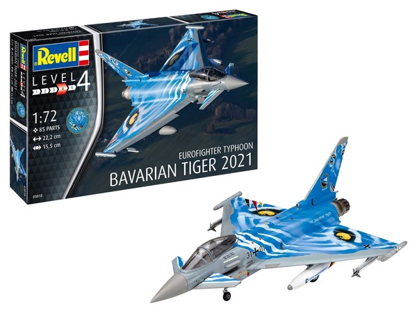 "Revell Set Eurofighter Typhoon \"The Bavarian Tiger 2021\" Artikelnummer: 63818"-image